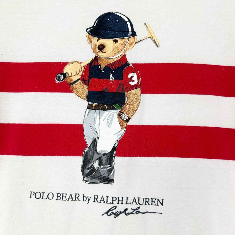 Polo Ralph Lauren Men's Classic Fit Polo Bear Tee Shirt Size Medium Preppy - Picture 3 of 5